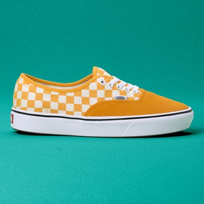 yellow checkerboard vans size 4
