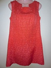 Nine West Coral Textured Pattern Shift Dress 10