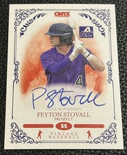 2022 Onyx Vintage Peyton Stovall Auto Rookie RC Reds Arkansas Razorbacks