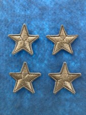 PATCH STELLINE PZ4 RICAMATE ARGENTO METALLICO  CM 3,5 TERMOADESIVE