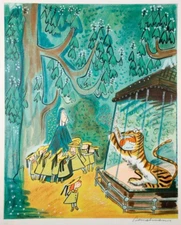 Ludwig Bemelmans : Madeline at the Zoo : Archival Quality Art Print
