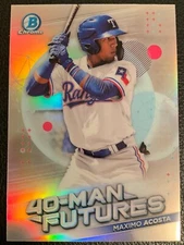 2021 BOWMAN CHROME MAXIMO ACOSTA  #FMF-16 TEXAS RANGERS 40 MAN FUTURES INSERT