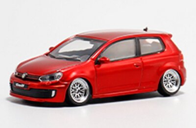 VW Volkswagen Golf GTi (Mk6) - Lowrider / BBS  - red - MaxWell 1:64