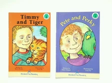 Hooked on Phonics Chapter Books #1 #2 Timmy and Tiger Pete And Becky