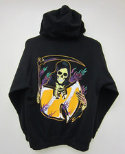 2022 Wu-Tang Clan Logo Reaper Black Pullover Hoodie Size S Made in UK England