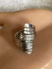 VTG Taxco Ring 10 Stars Bypass Wrap Size 8.25 Mexico 925 Sterling Silver 7.86