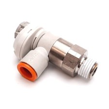 SMC AS3201FS-N02-11S Pneumatic Speed Controller, 1/4" NPT to 3/8" Tube, 145psi