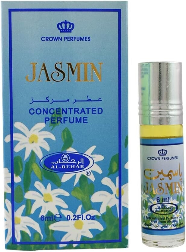 Al Rehab 6ml Perfume Oil Jasmine Roll On Single Bottle White Flower Jasmine Musk