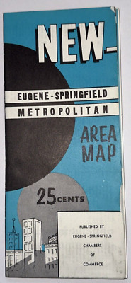 Eugene Springfield  Area Map Chambers of Commerce 1964