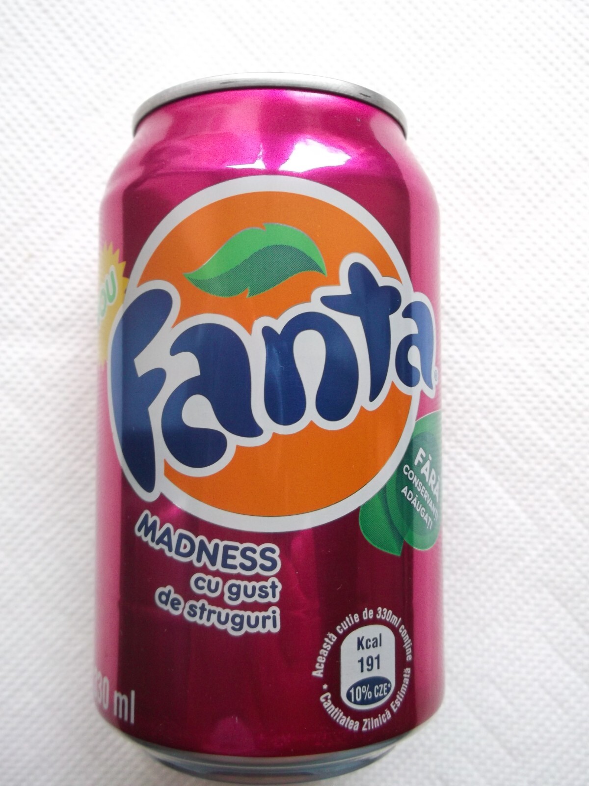 FANTA MADNESS 2013 RUMANIA lata vacía 330 ml tapa abierta