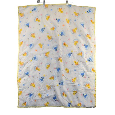 Sesame Street Baby Crib Blanket White All Over Print Cookie