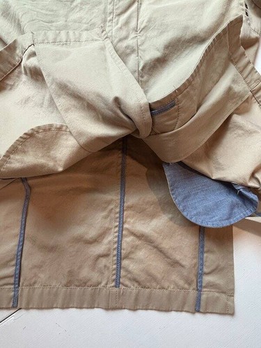 Banana Republic Mid Length Mens Trench Rain Coat Jacket Tan Unlined Vented M - Picture 8 of 12
