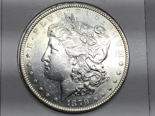 1879 Morgan Dollar in slider uncirculated