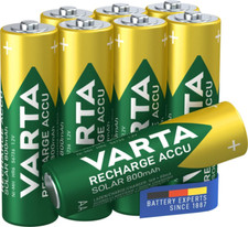 VARTA Batteries AA, rechargeable, pack of 8, Recharge Accu Solar, Akku, 800 mAh 26.37 per battery