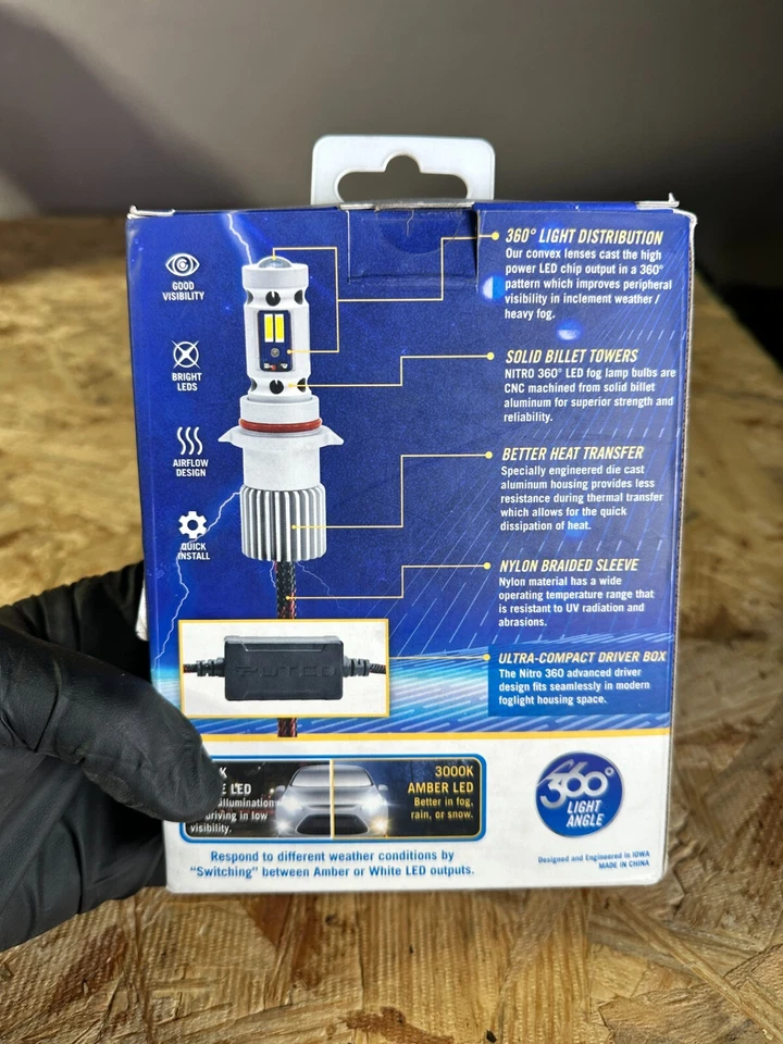 Putco Lighting 7700H8-360 Nitro 360 Fog Light Bulb SET NOS - Image 3 of 3