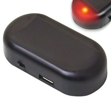 Solar Powered Car LED Warning Light Anti-theft Alarm Fake Blinking Lamp RED
