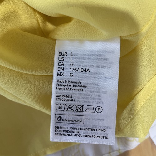 H&M Yellow Flower Dress Size Large Brand New With Tags - Picture 8 of 14