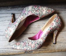 Vintage 1950's 1960's Tapestry High Heel Shoes/Size 8B
