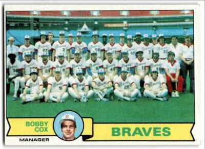 1979 Topps Unmarked Team Checklist Atlanta Braves #302
