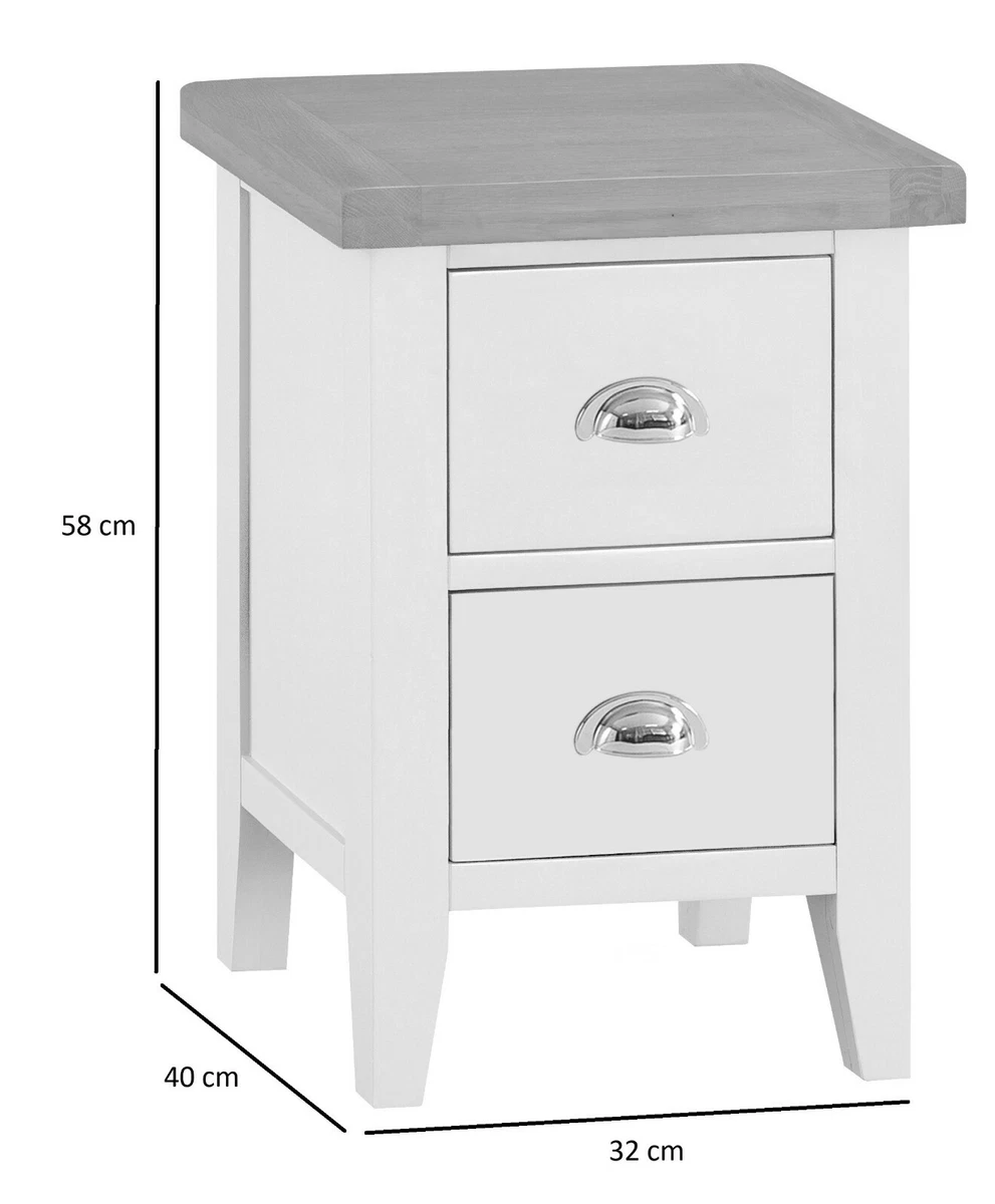 White thin bedside table online