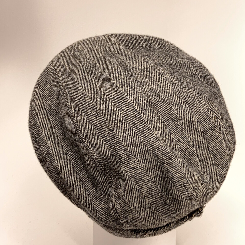 Capello black gray herringbone pattern wool blend… - image 3