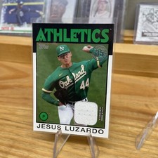 2021 Topps Series 1 Jesus Luzardo 1986 Relic Jersey A's  Miami Marlins