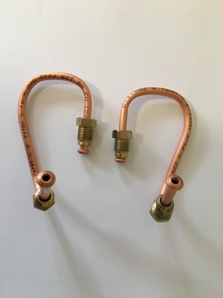 FRONT BRAKE PIPES FOR Audi A4 B6/A6/VW Passat 2000-2005 (COPPER) - Image 2 of 4