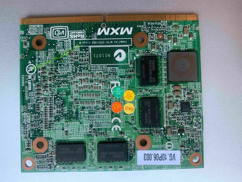 New Video Card GT130M 1GB VG.10P06.003 Acer 5739G 5935 5738 7738 7738G N10P-GE1  - Image 2 of 2