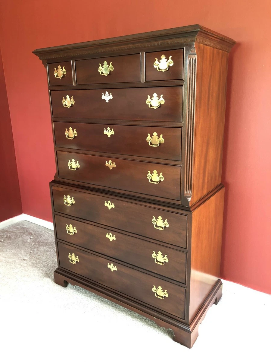 Thomasville 9 Drawer Highboy Mahogany