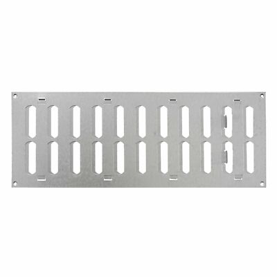 Lüftungsgitter aus verzinktem Stahl / 400 mm x 150 mm / mit Rolladen-Flachkanalabdeckung