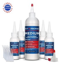 Starbond Medium CA Glue Complete Refill Kit 16 oz Cyanoacrylate Super System