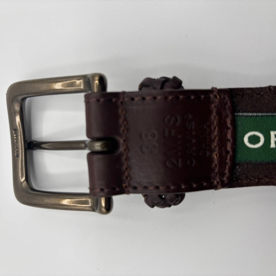 Cinturón de cuero trenzado Orvis para hombre 38 marrón oscuro patrimonio exterior informal Foto 4 de 4