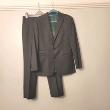 French Connection 2 Piece Suit Mens Grey Check