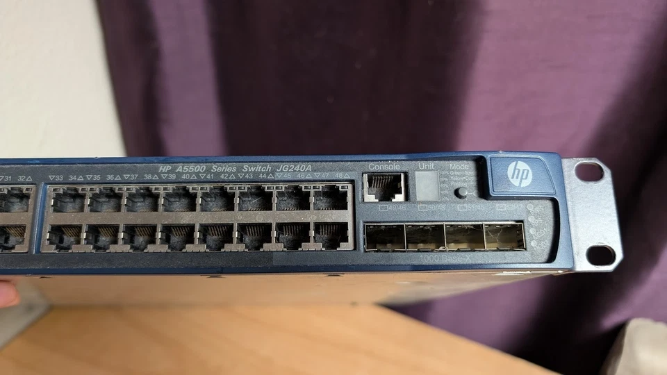 HP A5500 H3C S5500-52C-PWR-EI 48-Port Gigabit JG240A plus LSPM1Cx2P Stack Module - Image 2 of 4