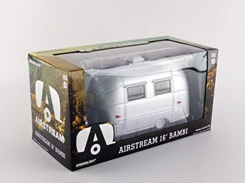 Airstream 16 Bambi Roulotte Caravan 1960 Silver Greenlight 1:24 Nuovo - Immagine 2 di 4