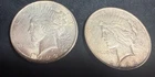 Silver Peace Dollar Lot of 2  - 1922 & 1923-D -  90% Better Coins