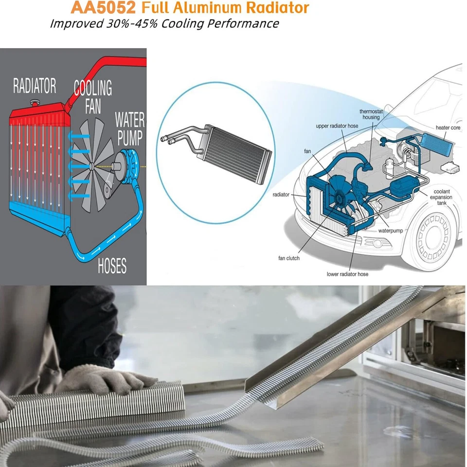 3 Row Radiator For 1991-2002 1992 Chevy C60/C70 Kodiak GMC C6500 C7000 Topkick - Image 3 of 4