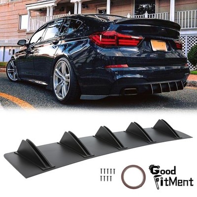 For 3er F34 E90 F30 F10 G30 Rear Bumper Diffuser Lip Fins Spoiler Splitter Black