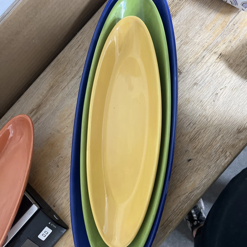 Pottery Barn COLORFUL SERVE Oval Serving platter set of 4", 11" - 20", New, NWT - Image 3 of 4