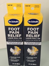 Dr. Scholl's Foot Pain Relief Liquid ROLL-ON W/ MENTHOL  LIDO /3.OZ 2PK BUNDE 