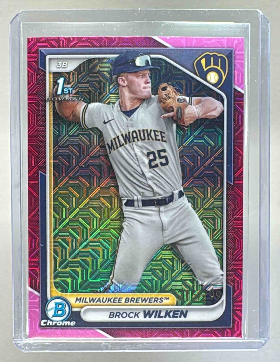 Brock Wilken 2024 Bowman Chrome #BCP-86 Pink Mega Refractor Prospect /199