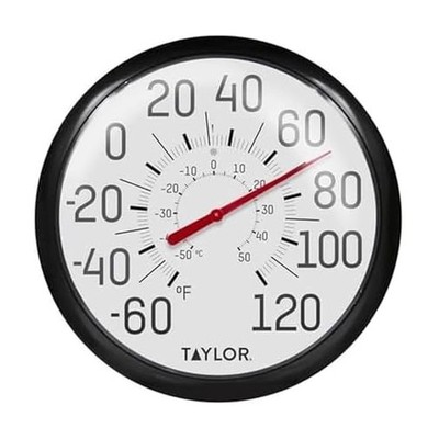Taylor Big and Bold Wall Thermometer, Indoor Outdoor Thermometer, Wireless Therm
