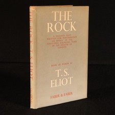 1934 The Rock A Pageant Play T S Eliot First Edition Dust Wrapper