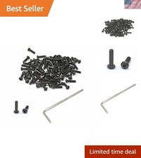 100 Pcs M3 x 12mm Thread Pitch 0.5 mm Alloy Steel 10.9 Grade Hex Socket Butto...