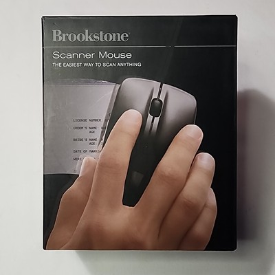 Brookstone USB Scanner Mouse Tool - Scans Documents, Photos, Receipts NEW IN BOX