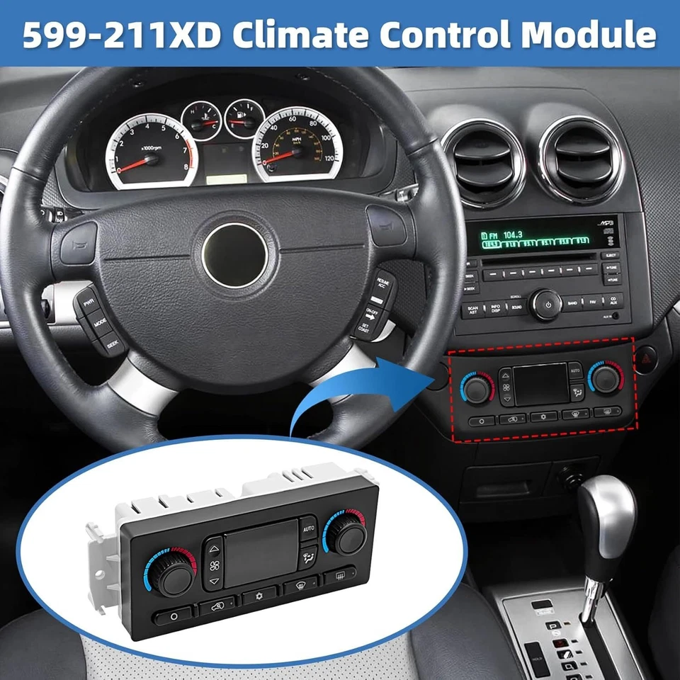 Módulo de control climático de calefacción de CA 599-009 599-211XD para Chevy GMC diseño mejorado Foto 2 de 4