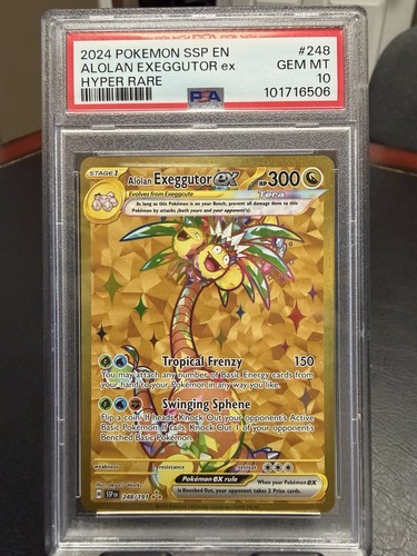 Alolan Exeggutor ex graded PSA 10 for sale on eBay