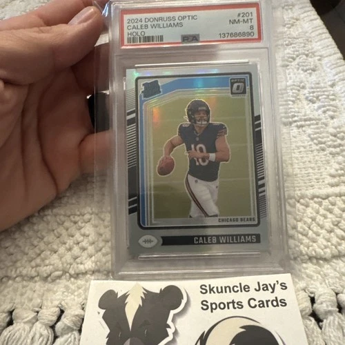 2024 Donruss Optic Caleb Williams Silver Prizm Holo Rated Rookie PSA 8 Bears 🔥