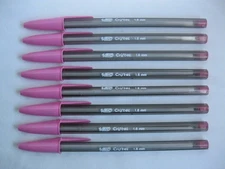 Bic Cristal Xtra Bold Light Pink Ballpoint Pens 1.6mm Brand New Lot of 8