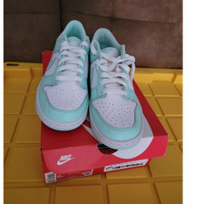 Nike Dunk Low GS White Mint Foam Leather Sneakers 6Y Unisex Kids FZ3534-100